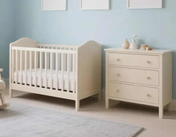 Cũi cổ điển kèm tủ thay tã 3 ngăn – ảnh 1