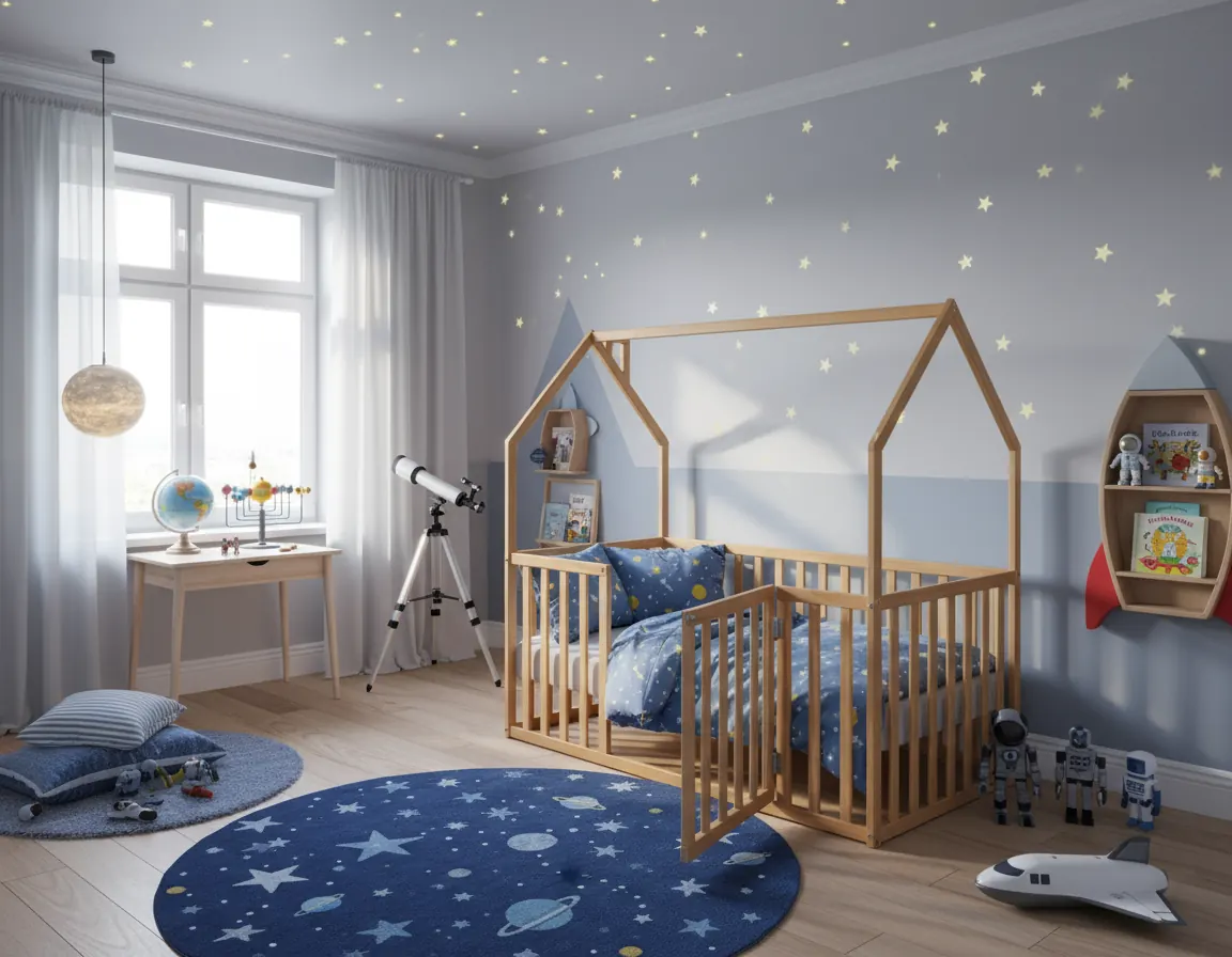 Giường kiểu nhà có lan can – ảnh 1