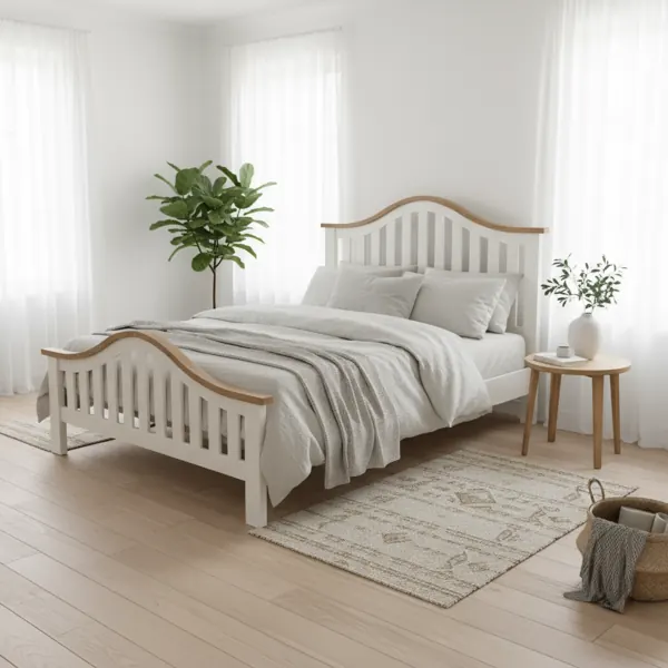 Giường gỗ sồi tự nhiên