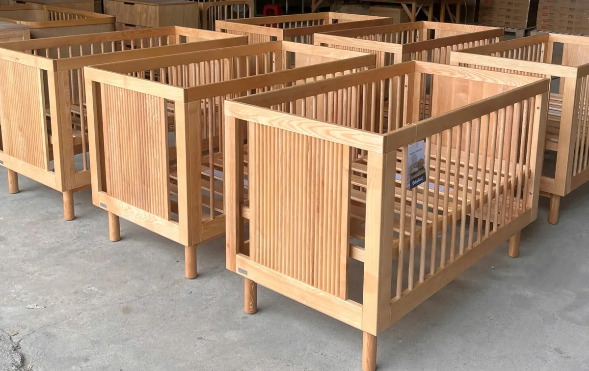 Cũi gỗ sồi tự nhiên – ảnh 2