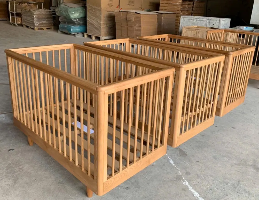 Cũi gỗ sồi tự nhiên – ảnh 4