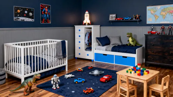 Bộ nội thất phòng bé gỗ tự nhiên