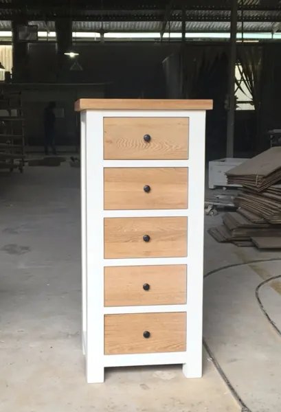 Tủ 5 tầng ngăn kéo gỗ sồi
