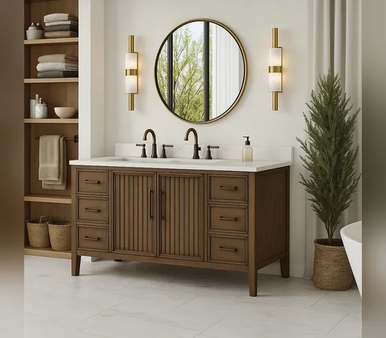Tủ lavabo phòng tắm, mẫu 104 - Tủ lavabo phòng tắm do Nội thất Tân Phước (Việt Nam) sản xuất