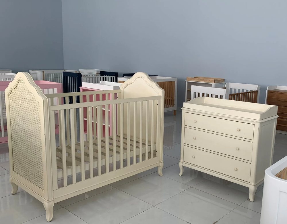 Cũi cổ điển kèm tủ thay tã - Bàn thay tã & bộ phòng em bé, tháo rời (KD), Nội thất Tân Phước Việt Nam