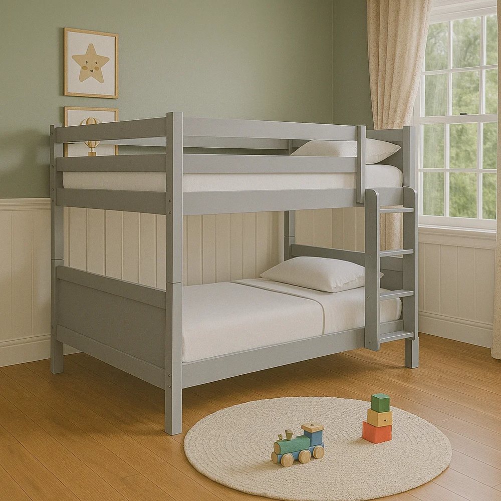 Giường tầng Twin-over-Twin màu xám - Giường tầng & Loft, tháo rời (KD), Nội thất Tân Phước Việt Nam