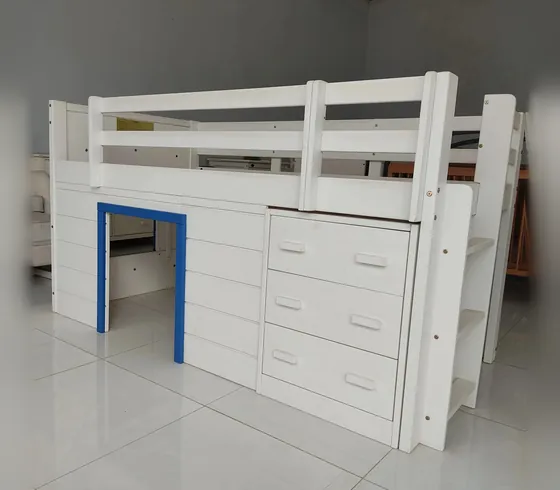 Giường loft thấp có ngăn kéo và cửa sổ - Giường tầng & Loft do Nội thất Tân Phước (Việt Nam) sản xuất