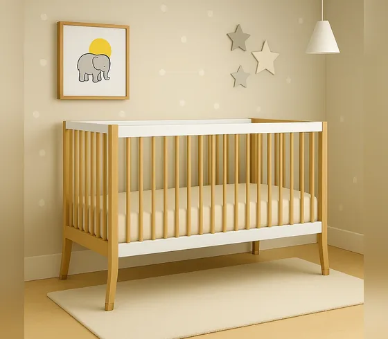 Cũi em bé gỗ đặc tự nhiên - Phòng em bé do Nội thất Tân Phước (Việt Nam) sản xuất