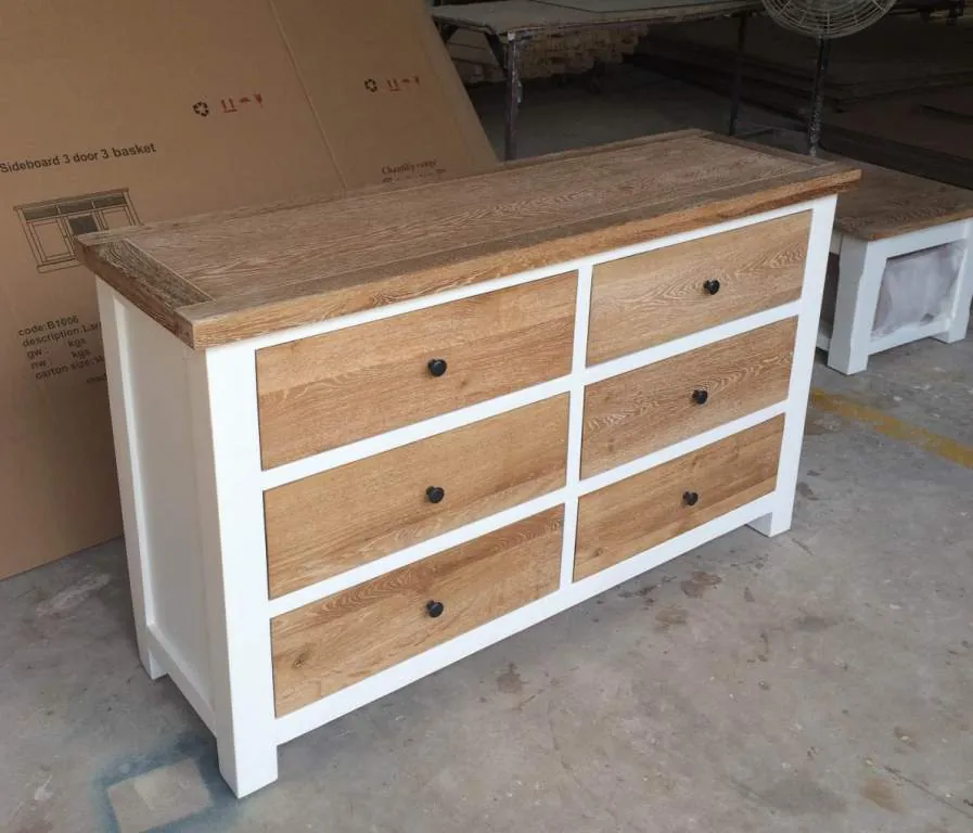 Tủ 6 ngăn kéo gỗ sồi - ảnh 2