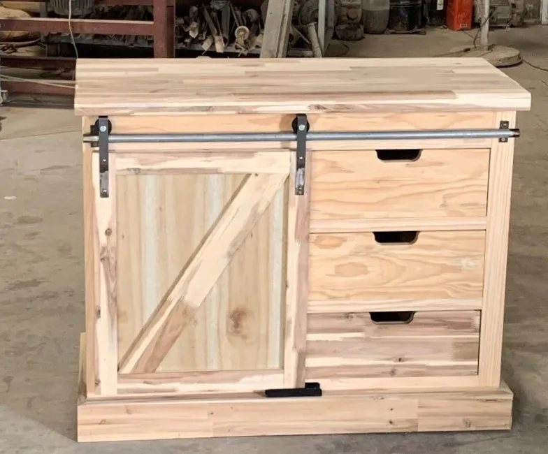 Tủ mộc mạc có cánh trượt kiểu cửa kho - Tủ ngăn kéo & lưu trữ, tháo rời (KD), Nội thất Tân Phước Việt Nam