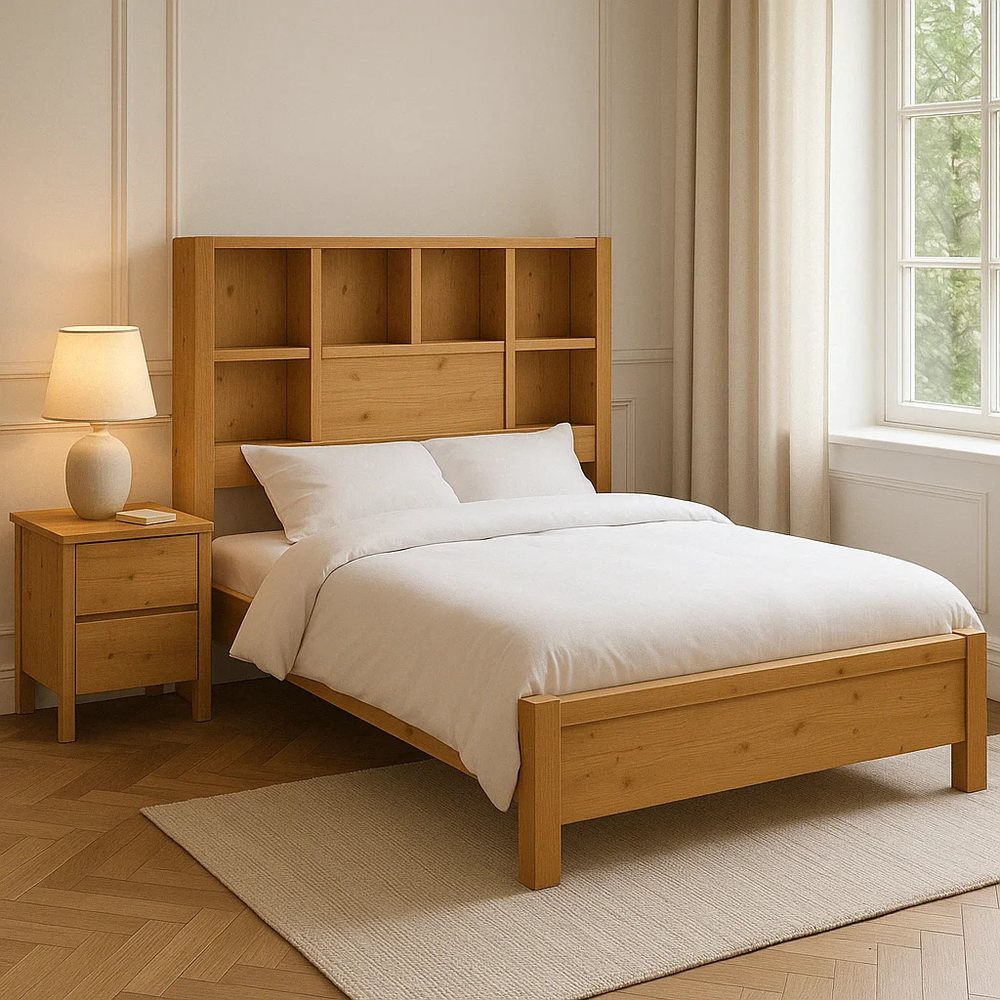 Giường đơn đầu giường kiêm kệ sách - Giường trẻ em, tháo rời (KD), Nội thất Tân Phước Việt Nam