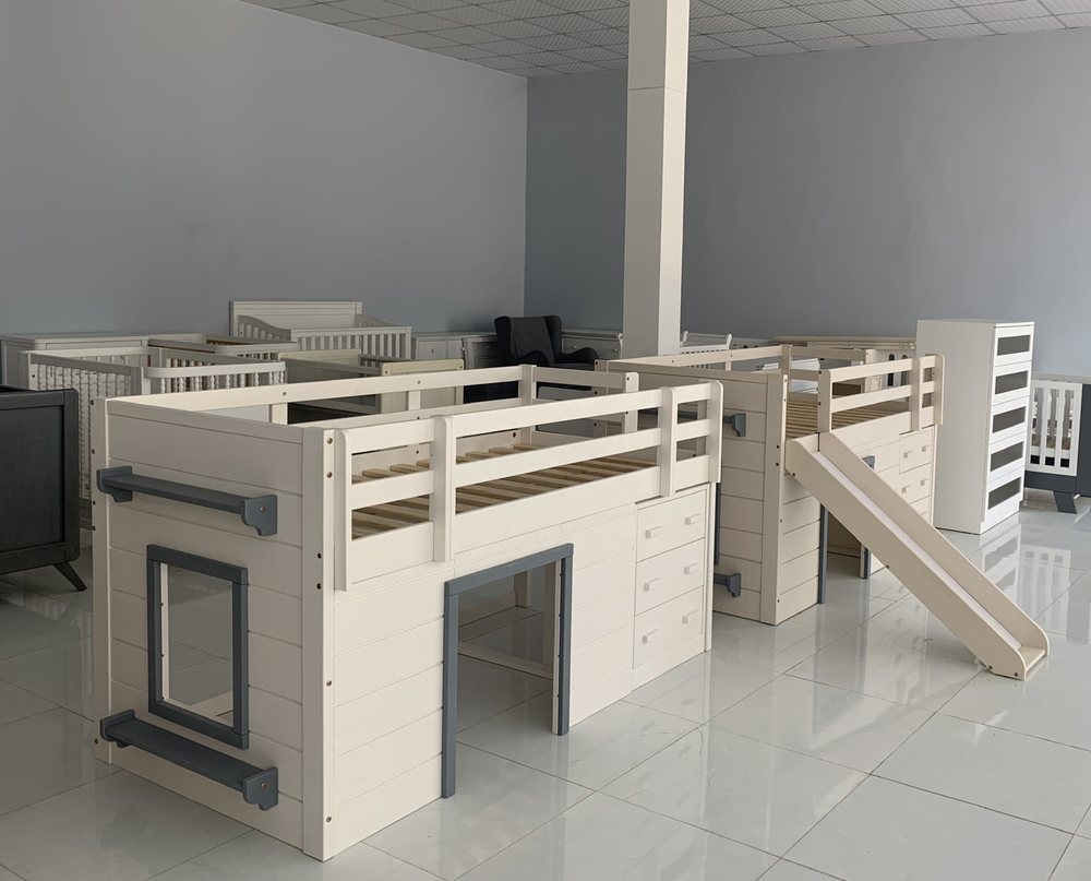 Giường tầng & giường loft gỗ, mẫu 103 - Giường tầng & Loft, tháo rời (KD), Nội thất Tân Phước Việt Nam