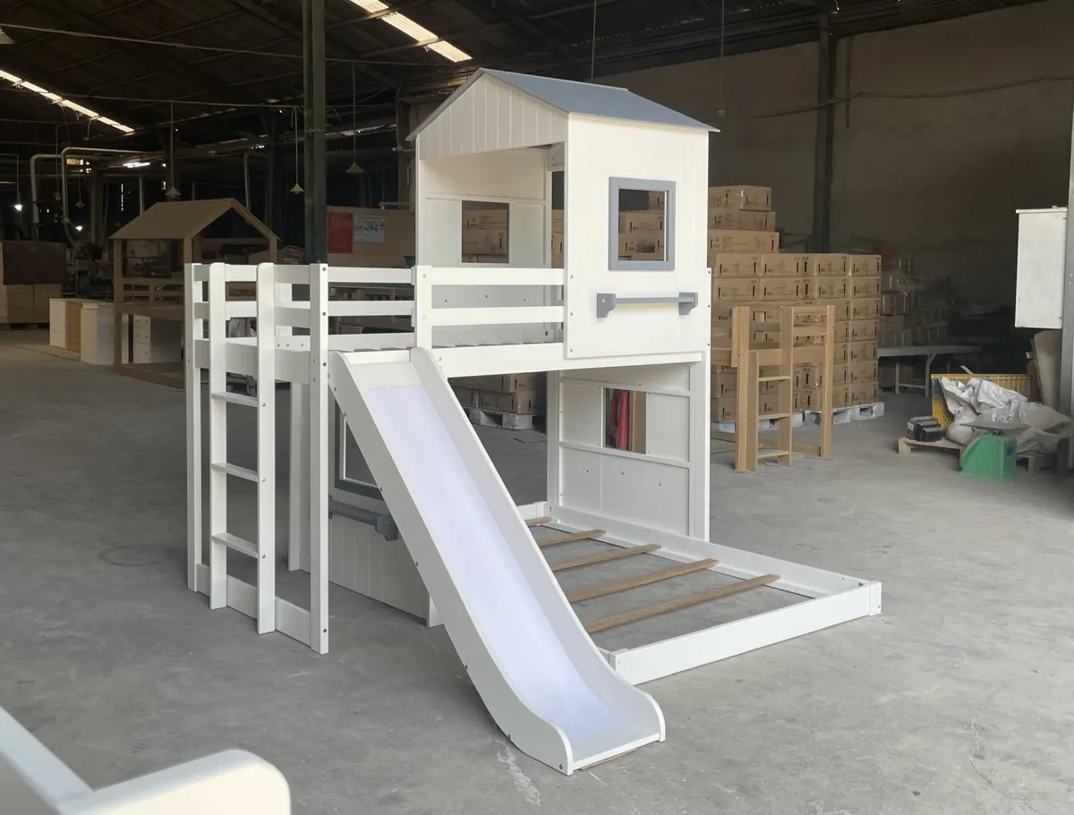 Giường tầng kiểu nhà có cầu trượt – ảnh 3