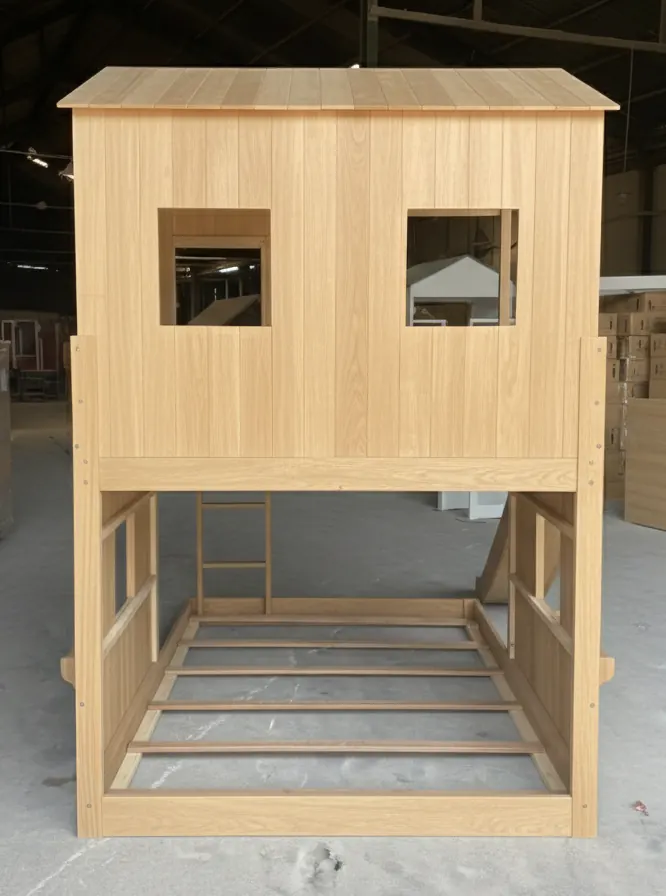 Giường tầng kiểu nhà có cầu trượt – ảnh 4